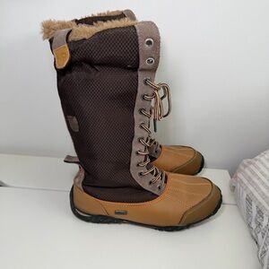 Women's Brown and Tan Winter Boots